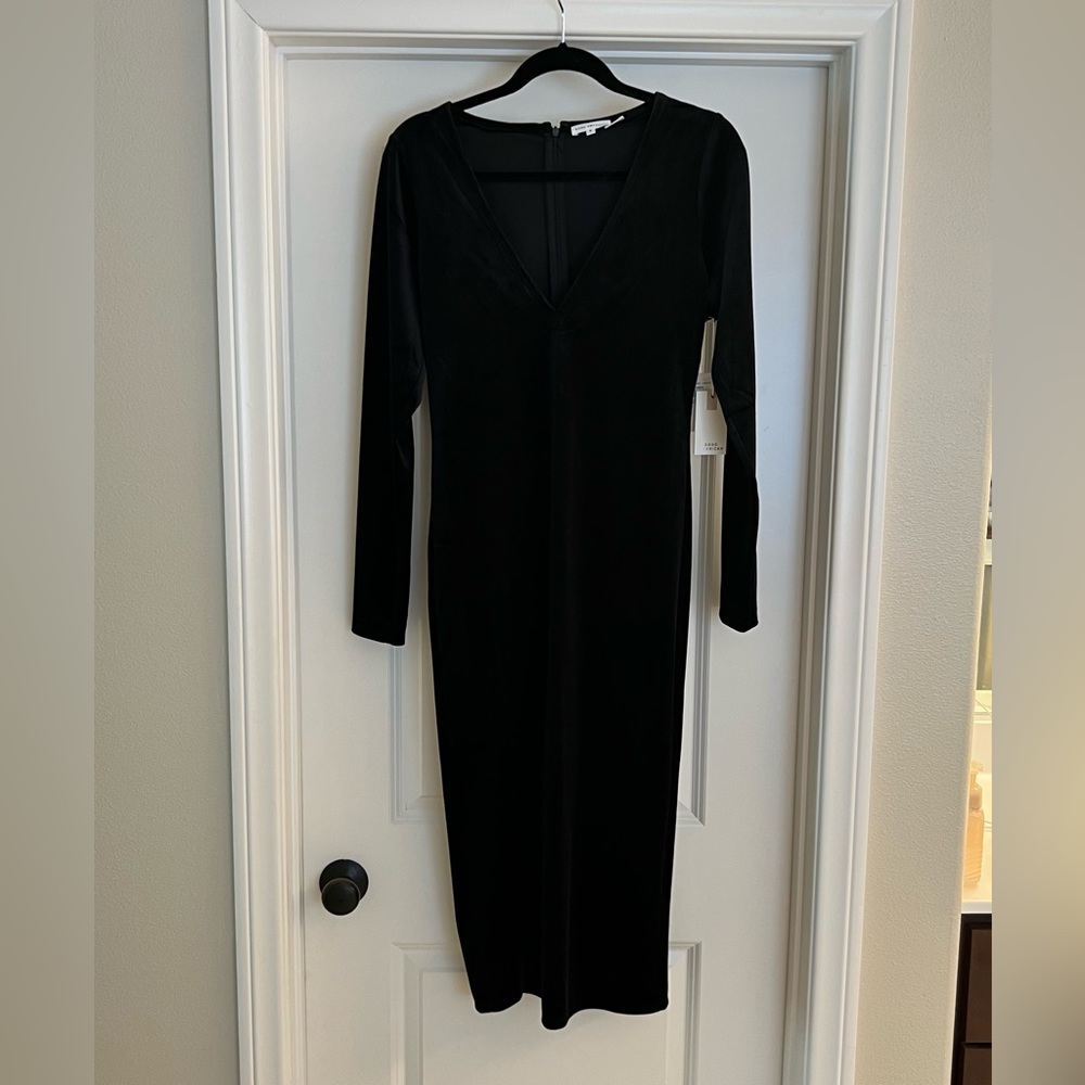 NWT Good American velvet midi dress